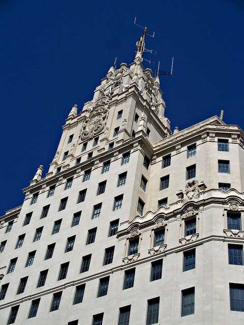 Siège de Telefónica à Madrid (Gran Vía).-Crédits : Flickr/ CCommons/ avillaltal