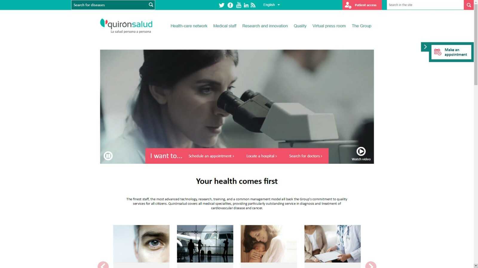 Quirónsalud Hospitals - Google Chrome