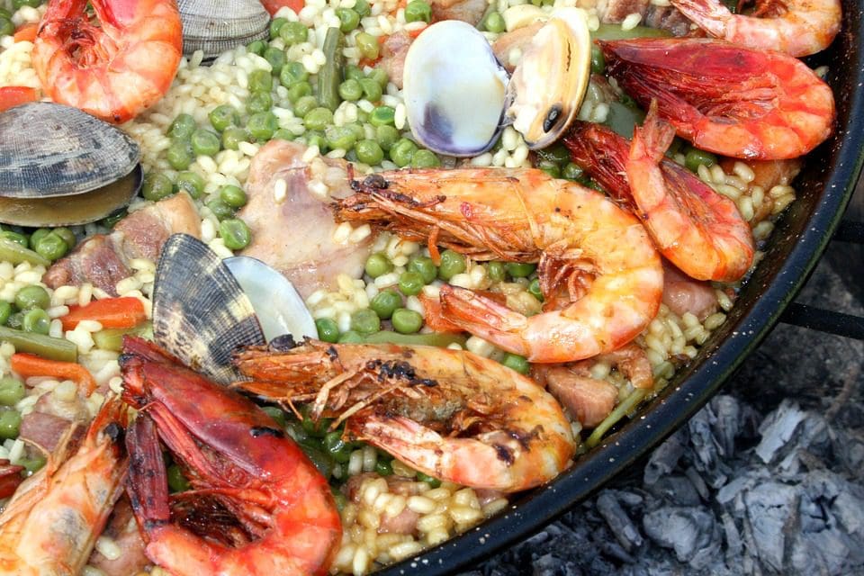 Lena Paella Clams Seafood Fire Valencia Mixed