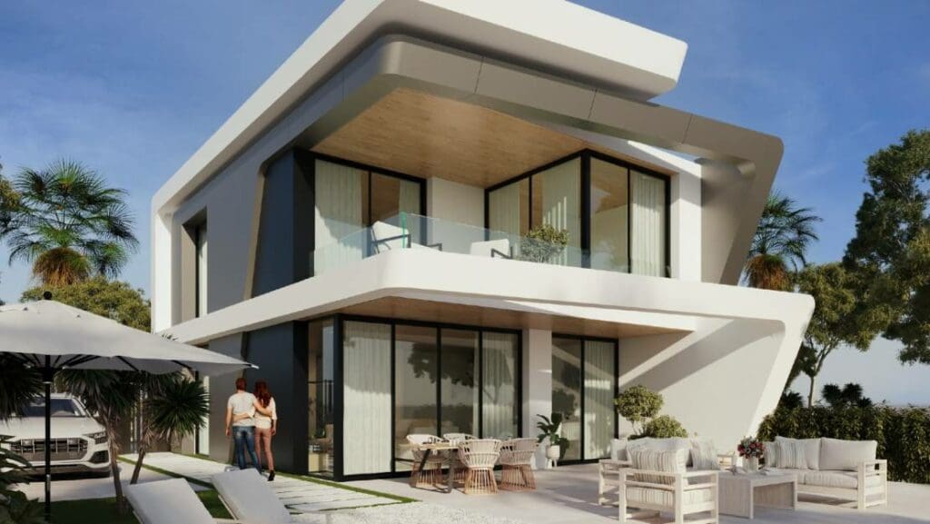 Villas de nouvelle construction en bord de golf et vue mer Alicante
